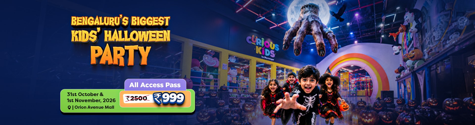Bengaluru's Biggest Kids Halloween Party at Curious Kids Orion Avenue Mall